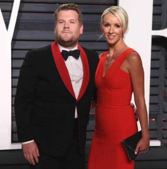 Julia Carey with her husband, James Corden.